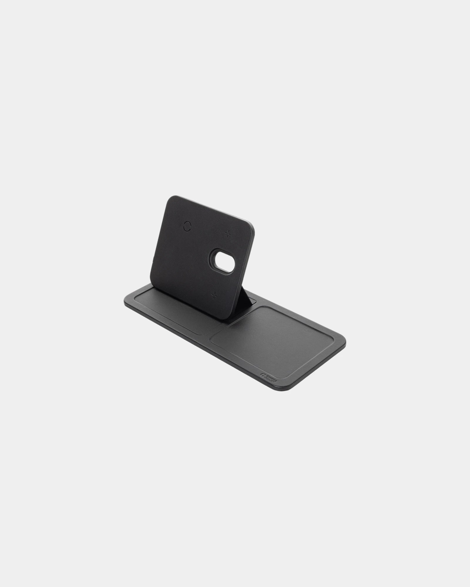 Custom recycled PU 3-in-1 wireless charger - Black