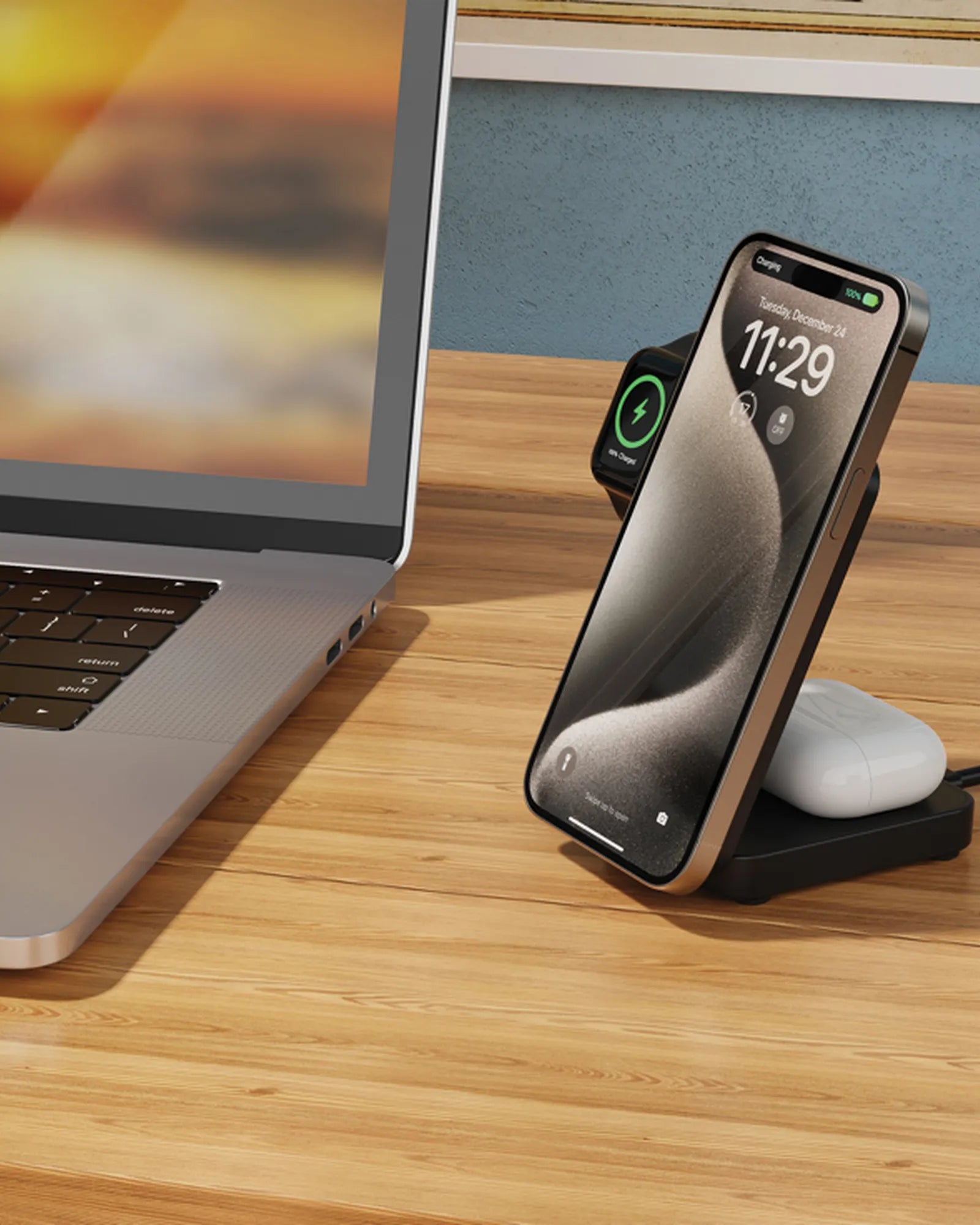 Custom recycled ABS wireless charger Urban Vitamin Arcadia - 8