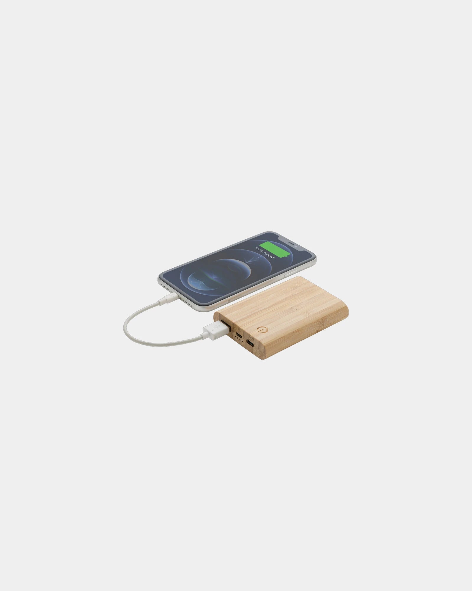 Custom bamboo power bank 5000 mAh - 1