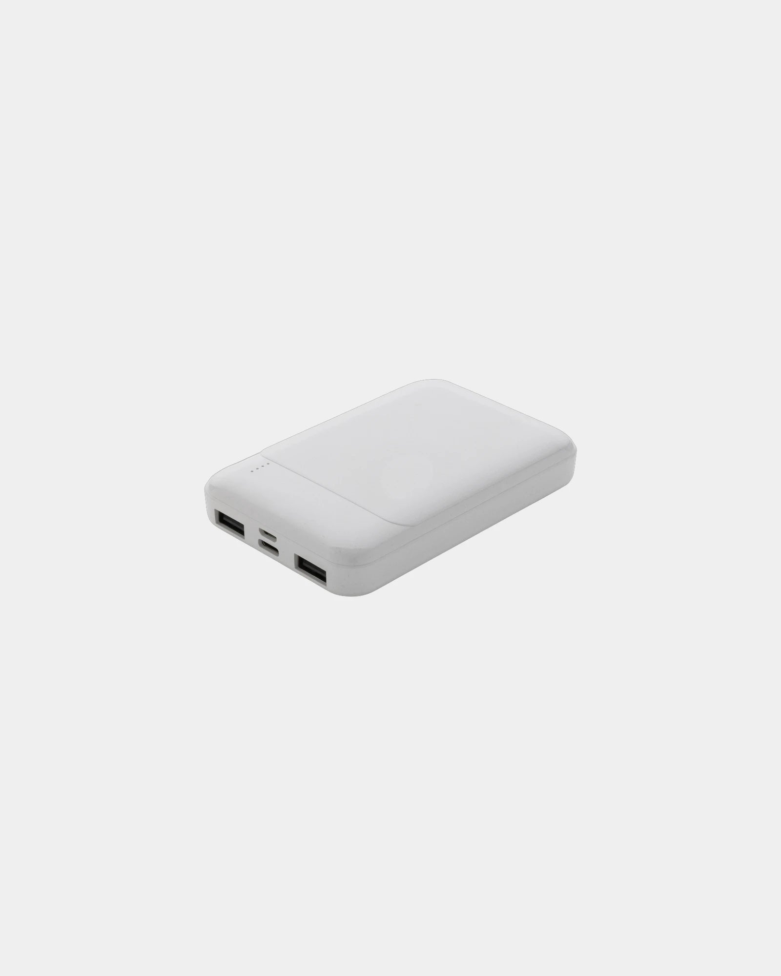 Custom recycled plastic power bank 5000 mAh - White