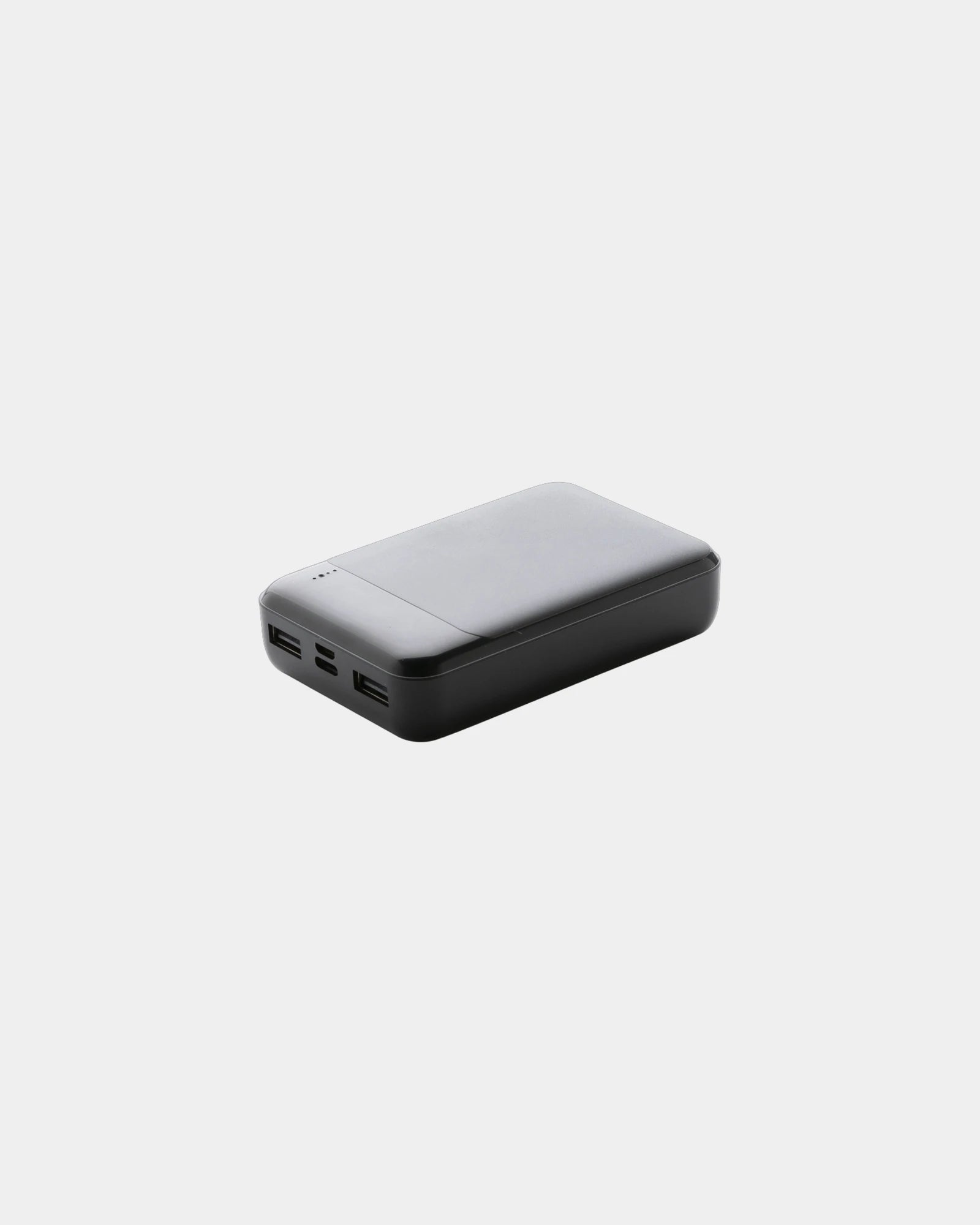 Promotional recycled plastic 10,000 mAh power bank - Black