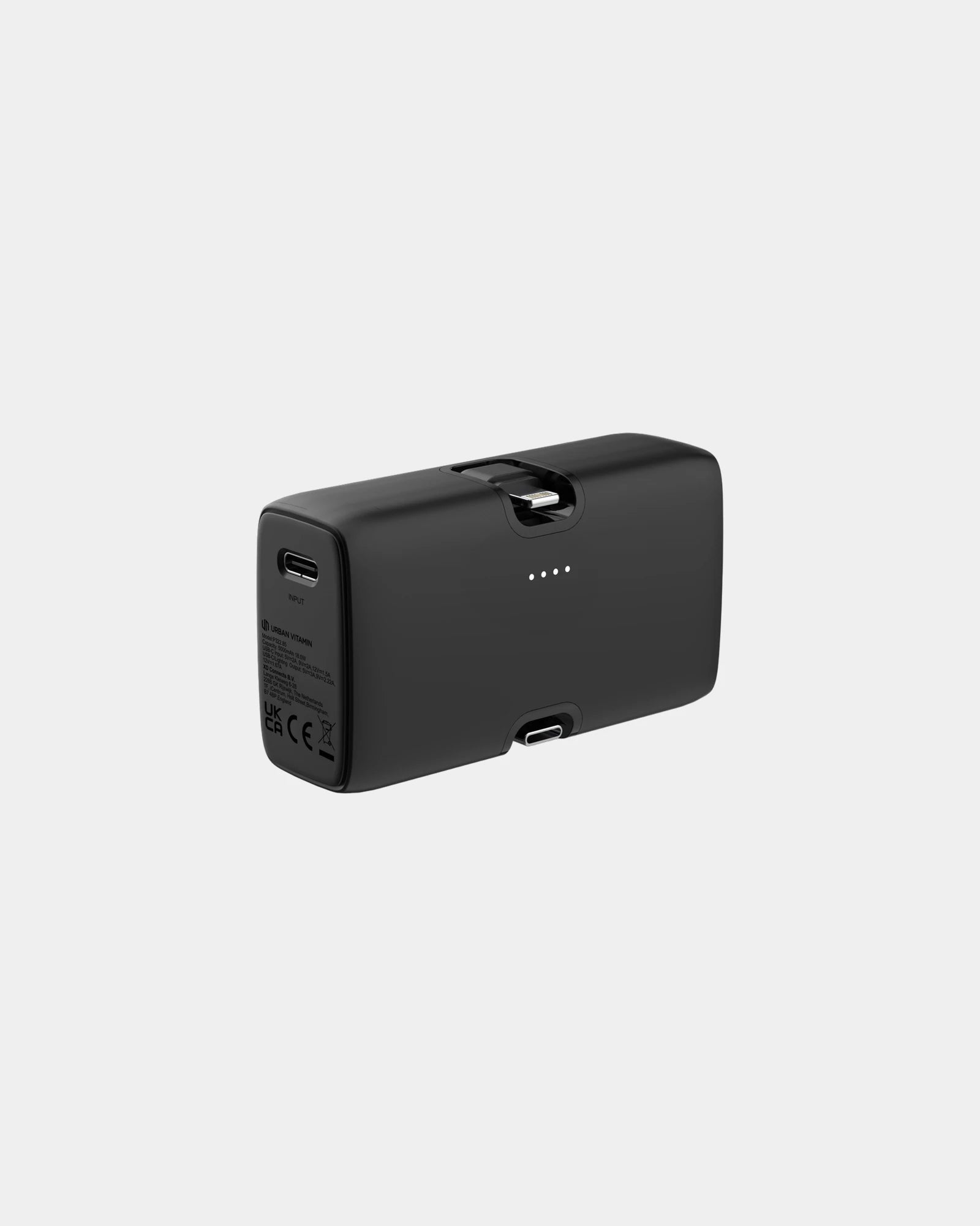 Custom eco-friendly power bank Urban Vitamin 5000mAh - Black