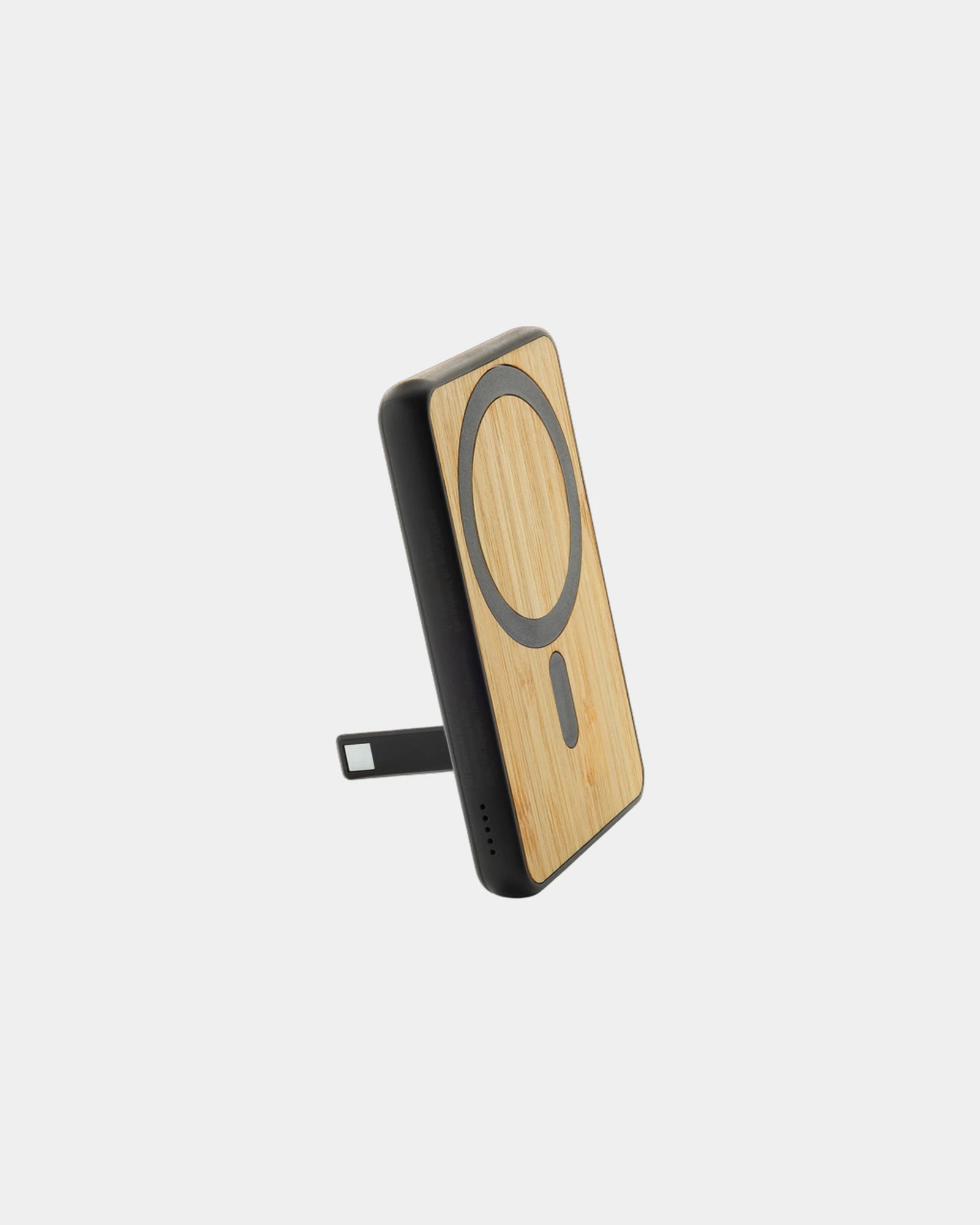 Custom bamboo power bank 5000mAh with ABS case - 1