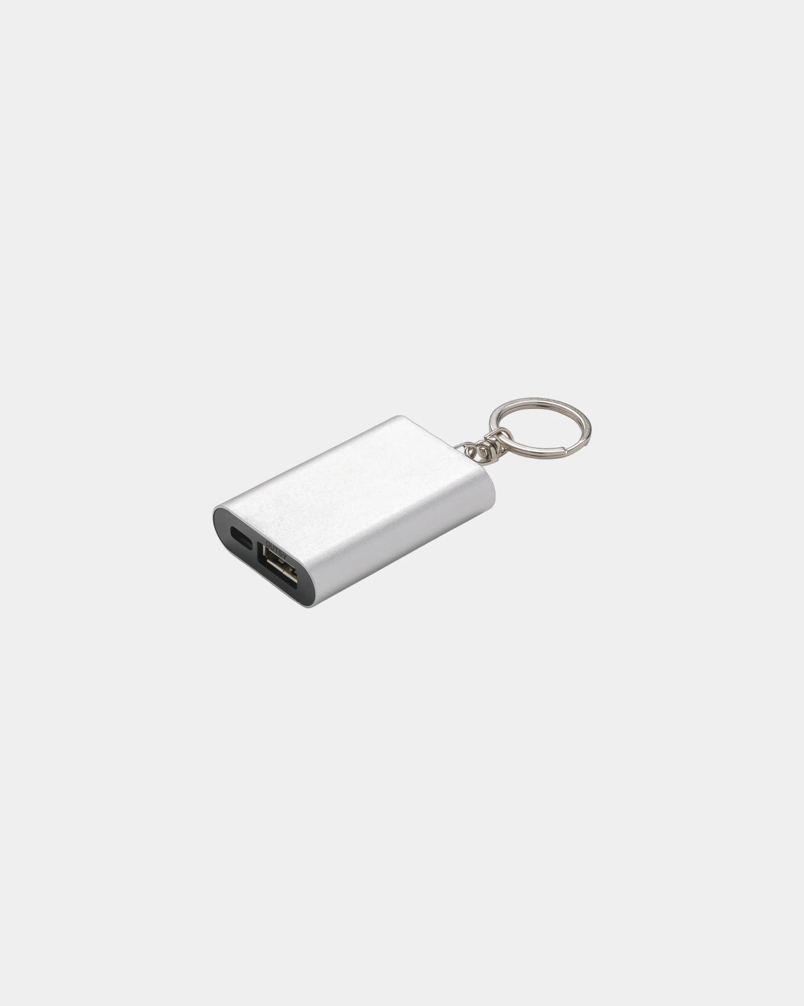 Promotional aluminum power bank keychain 1000mAh - Silver