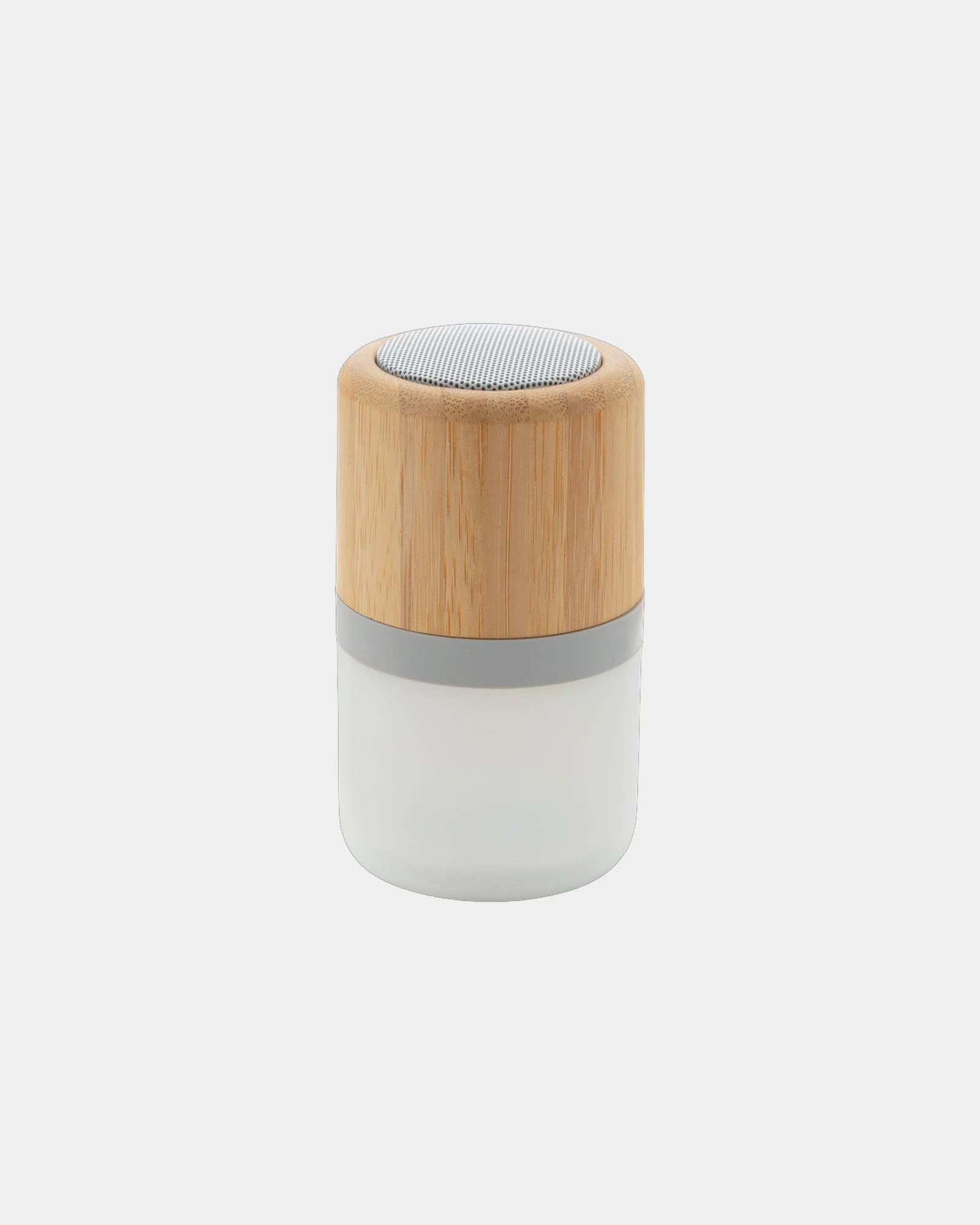 Promotional bamboo speaker with ambient light - White