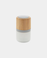 Promotional bamboo speaker with ambient light - White