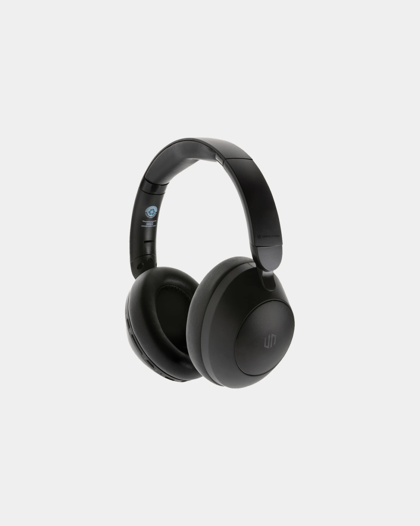 Custom recycled ANC headphones Urban Vitamin Cupertino - Black