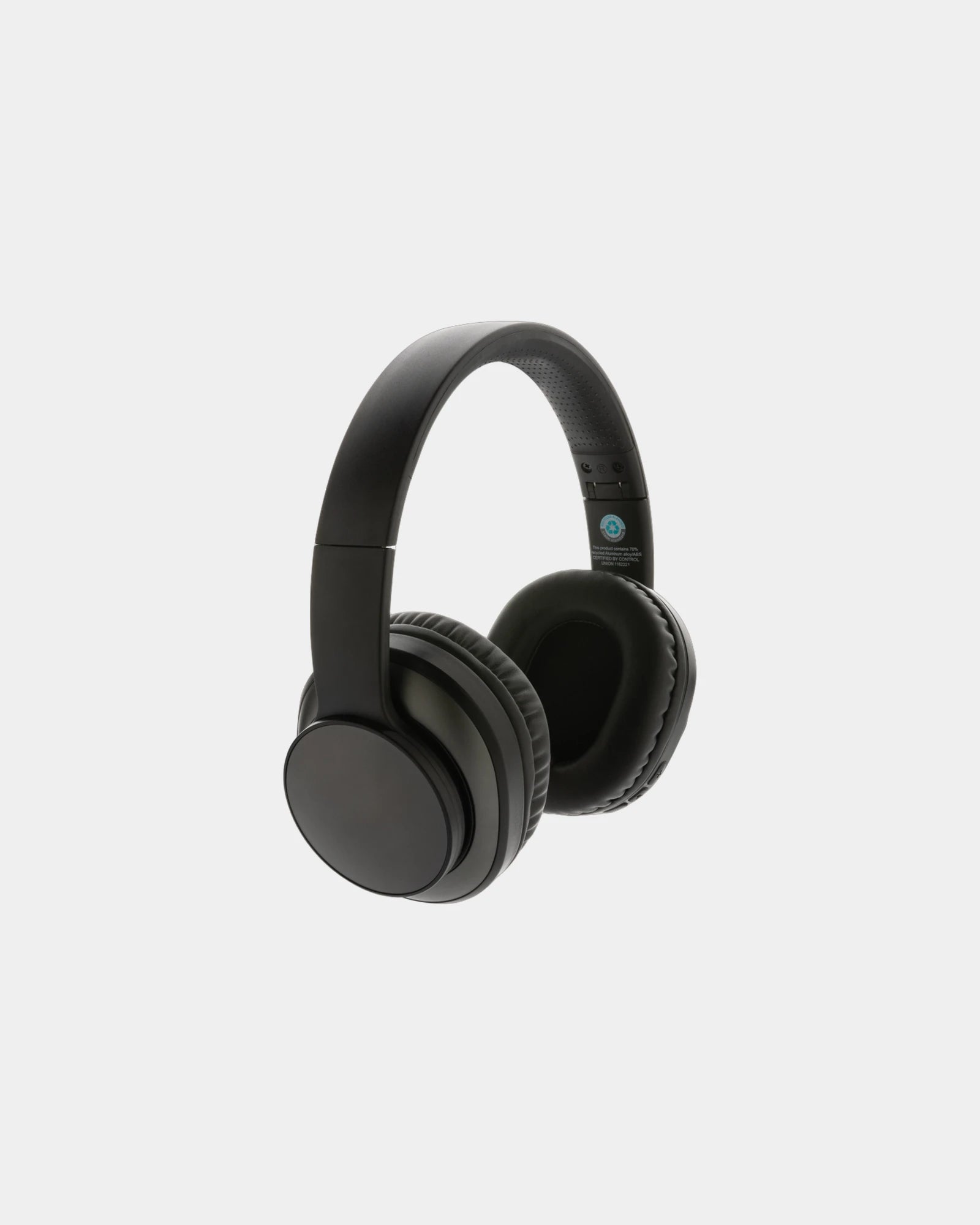 Promotional recycled aluminum wireless headphones - Grey