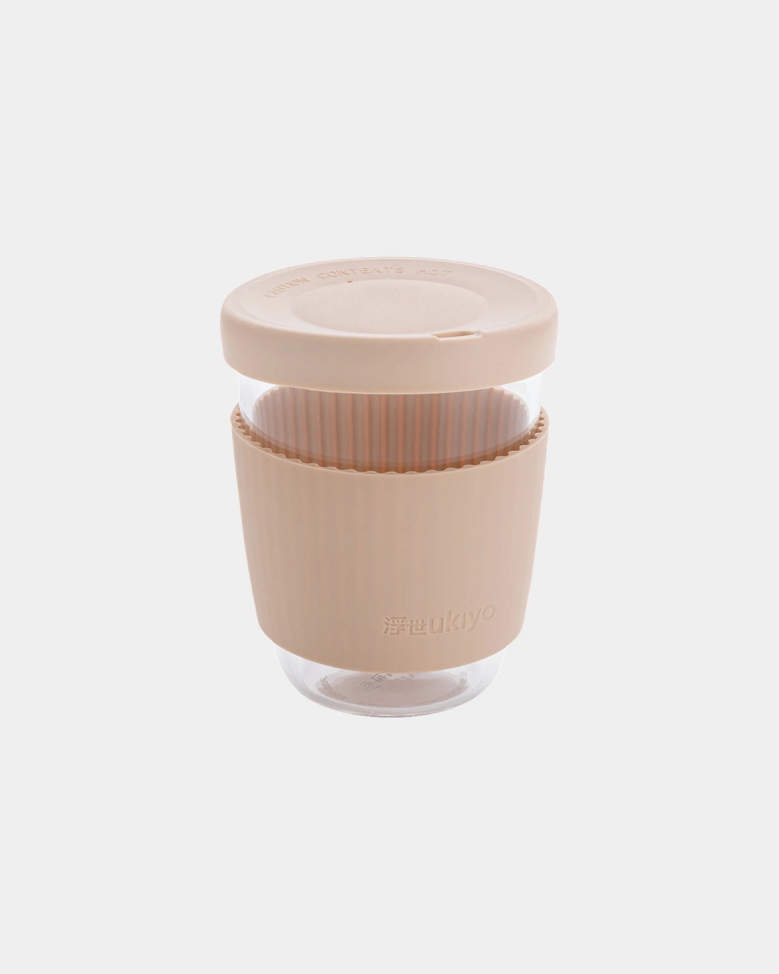 Promotional 360ml borosilicate glass with silicone sleeve - Brown