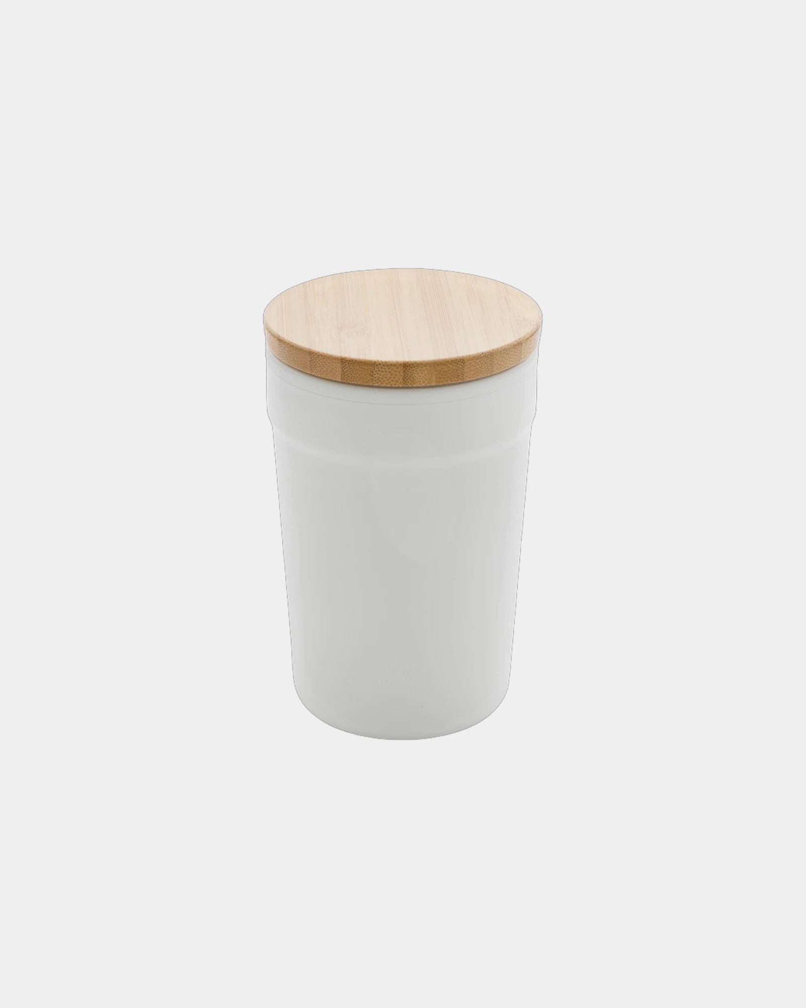 Promotional recycled PP mug with bamboo lid 300ml - White