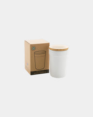Promotional recycled PP mug with bamboo lid 300ml - 1