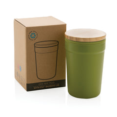 Promotional recycled PP mug with bamboo lid 300ml - 11
