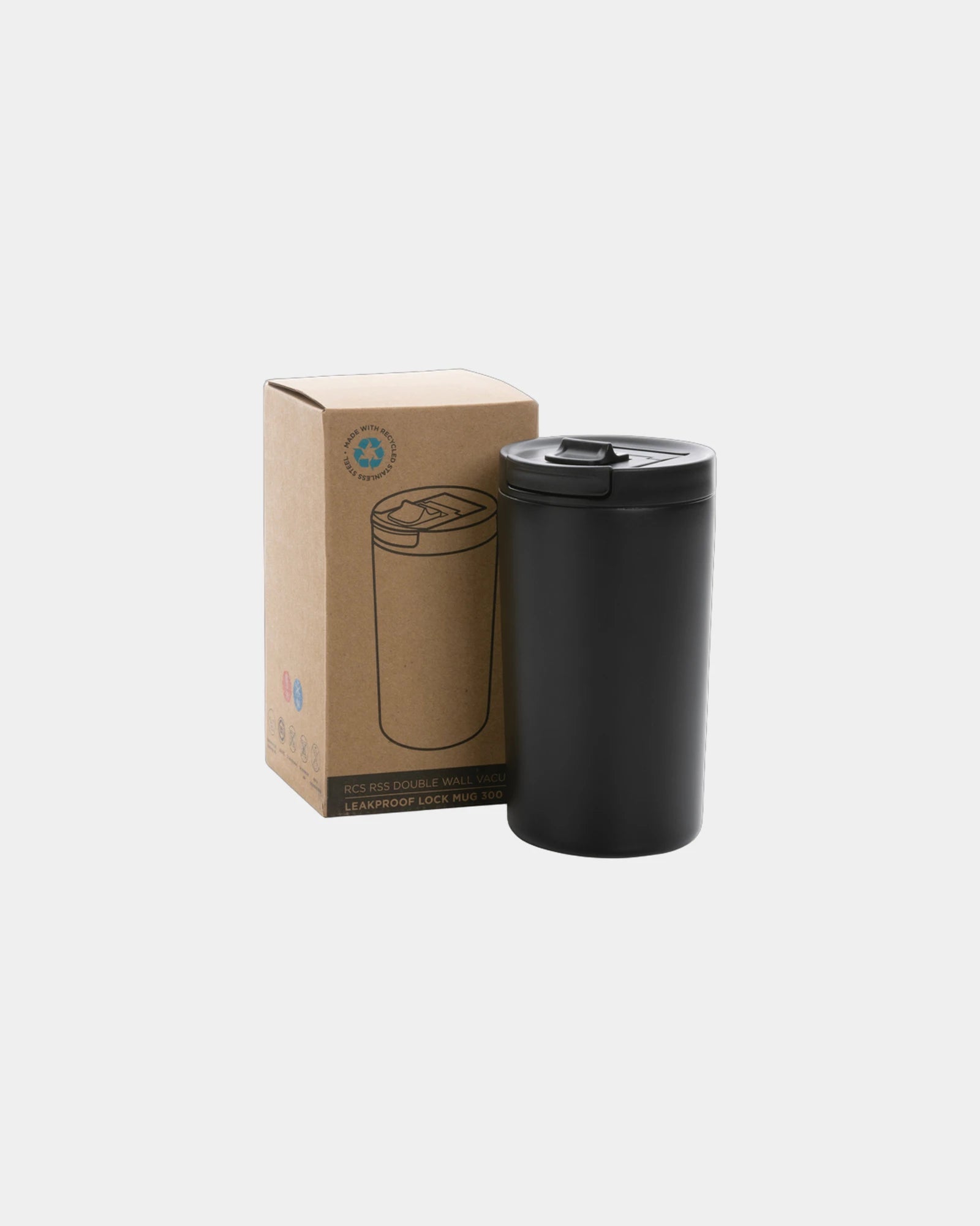Promotional recycled stainless steel mug 300ml - 1