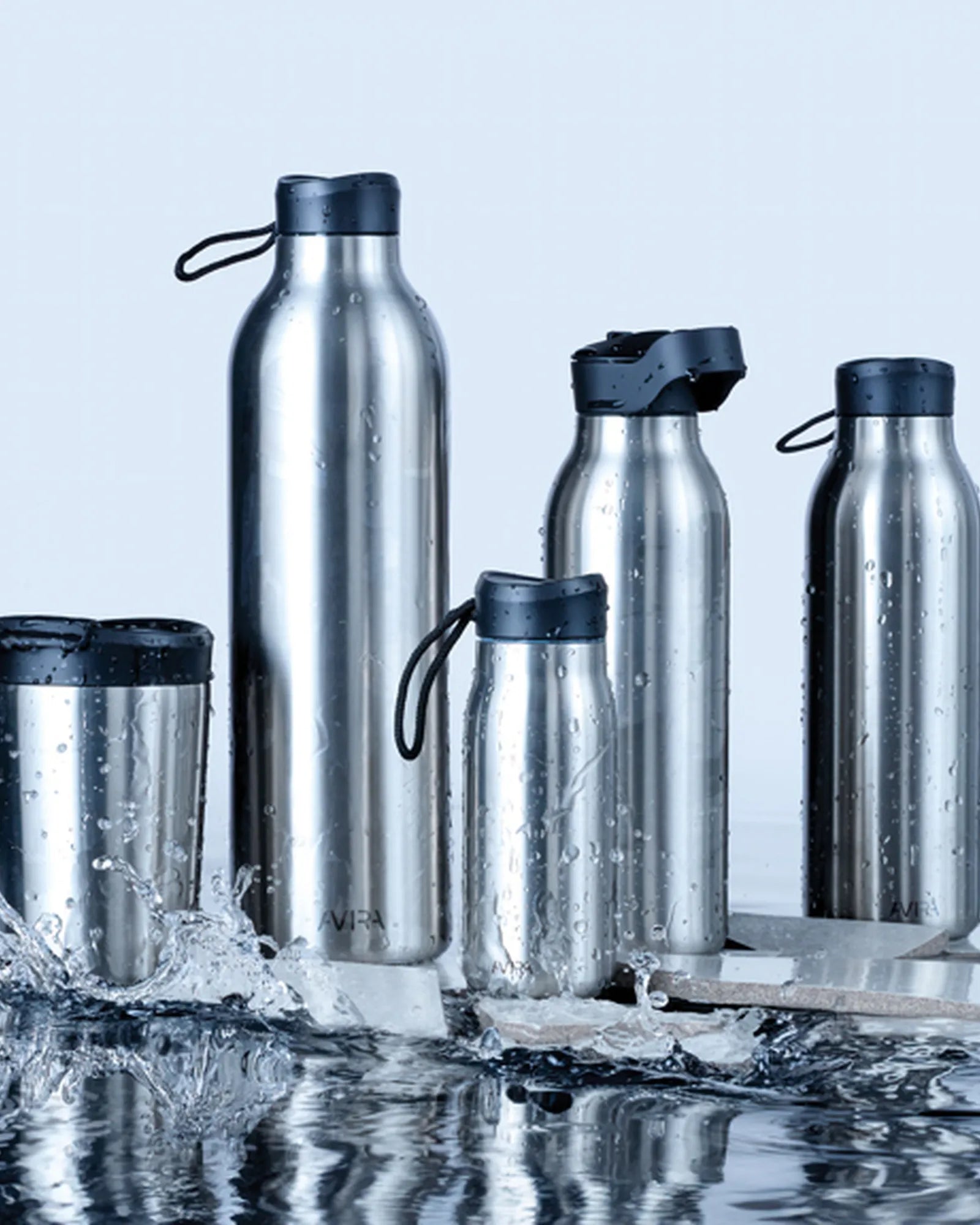 Promotional recycled stainless steel water bottle 500ml - 29