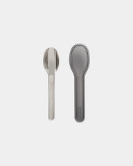 Custom stainless steel picnic cutlery set Black + Blum - 2