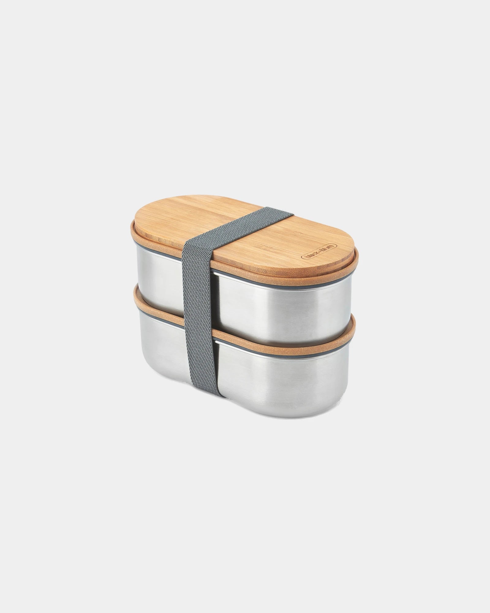 Custom stainless steel bento box Black + Blum - Grey