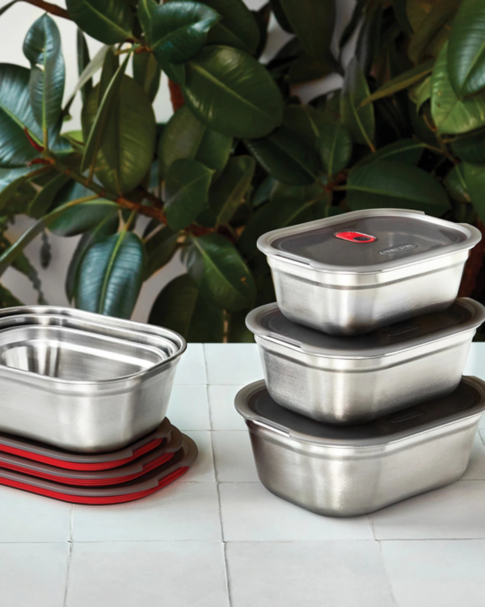 Custom stainless steel lunch box set Black + Blum - 8