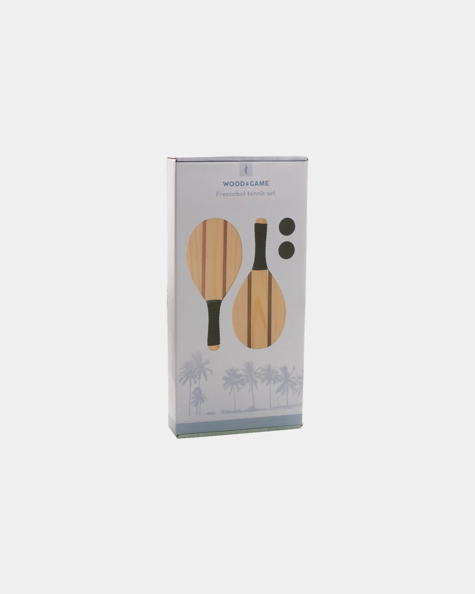 Promotional wooden frescobol set for outdoor games