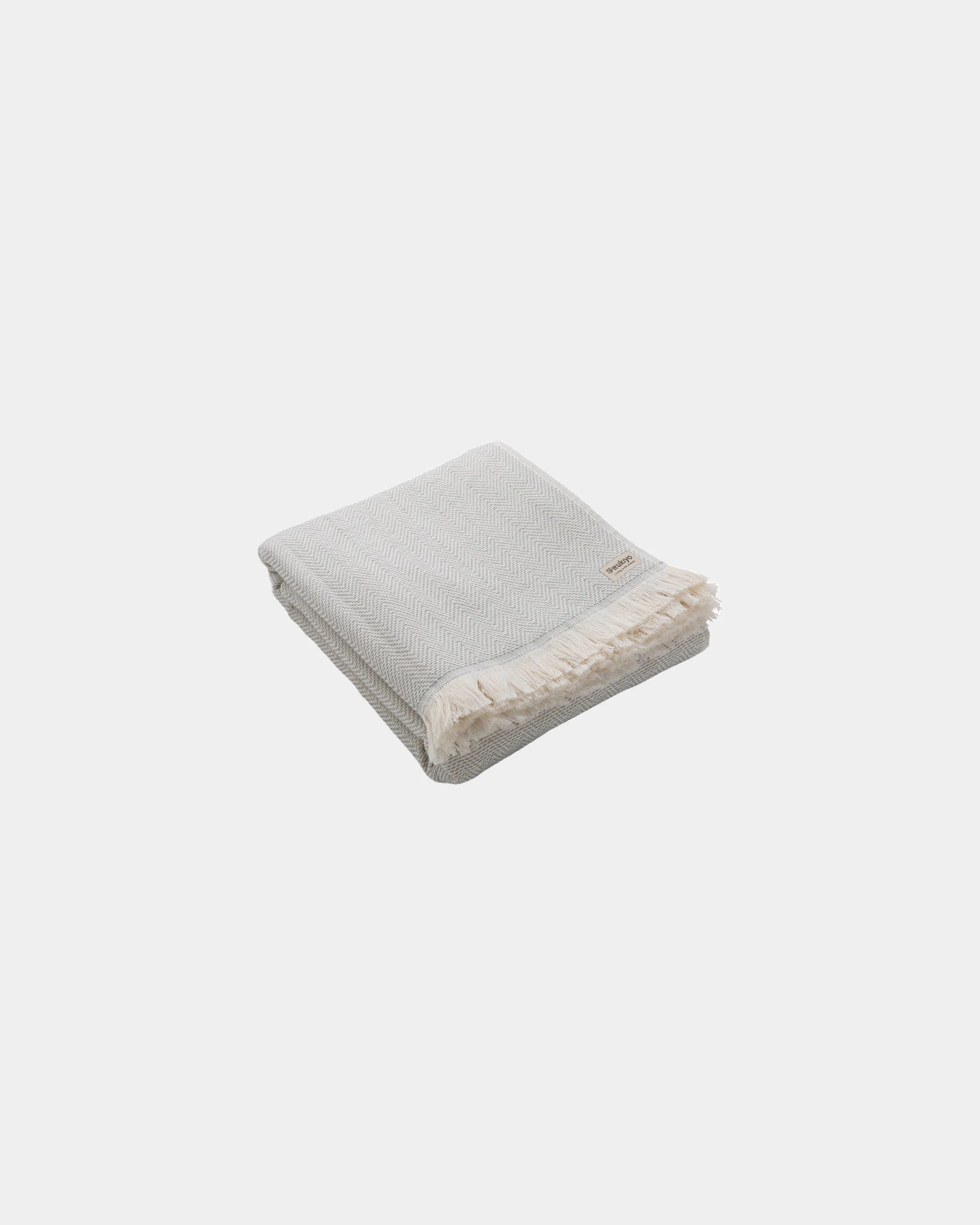 Custom recycled cotton bath towel 100x180cm - Grey