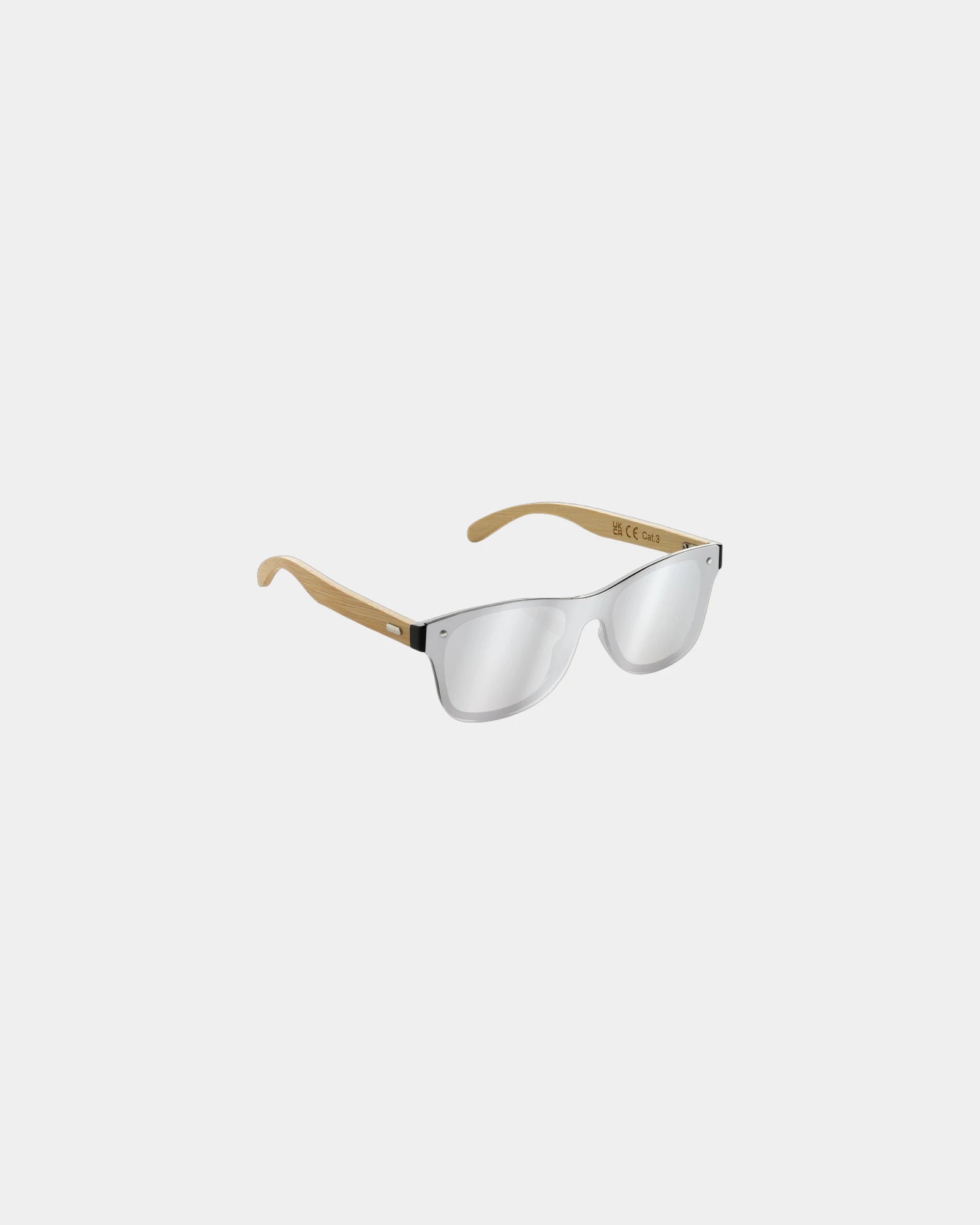 Promotional recycled plastic bamboo sunglasses Prism - Brown