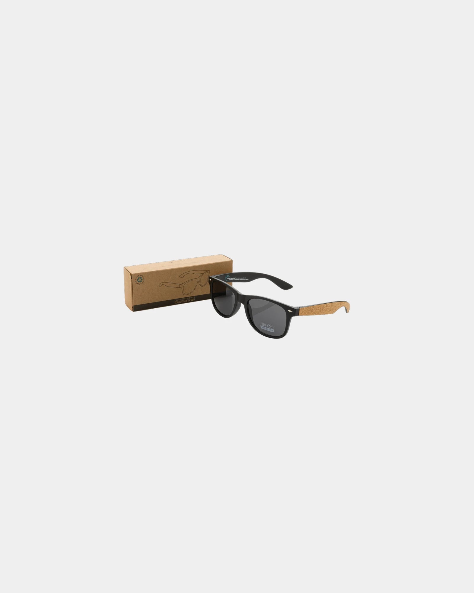 Custom recycled PC sunglasses with cork detail - 3