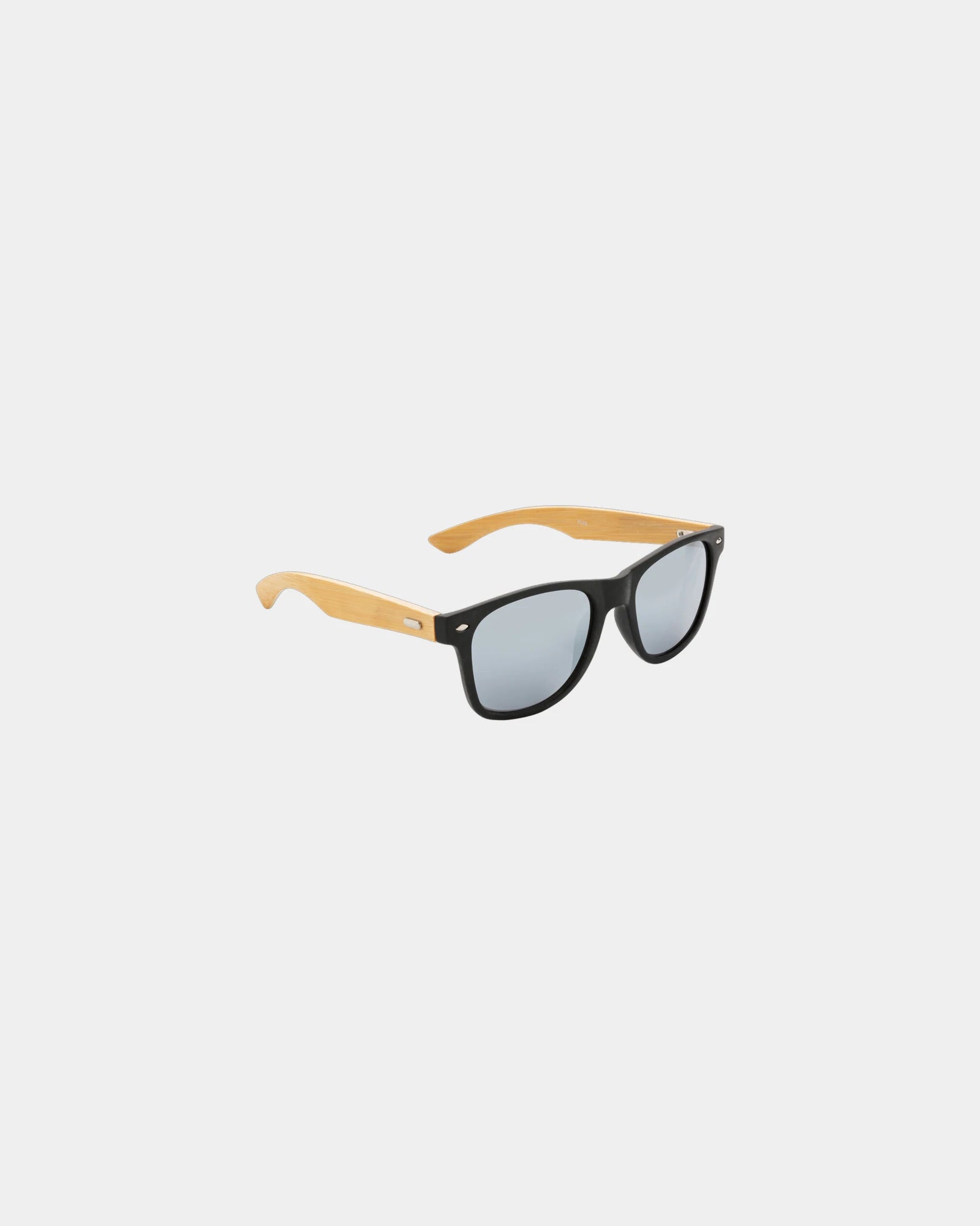 Promotional recycled plastic sunglasses with bamboo - Black