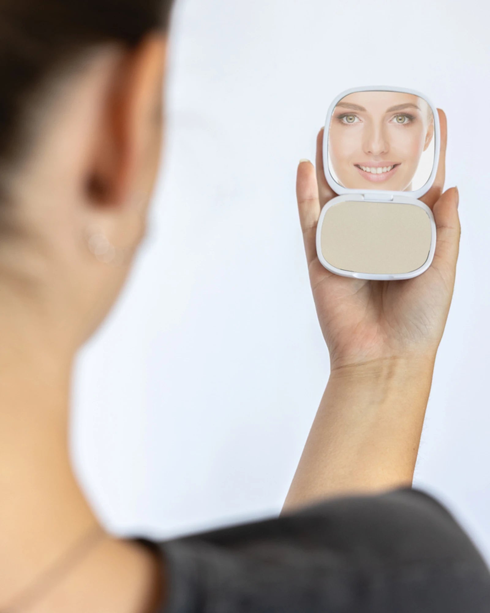 Custom recycled RCS pocket mirror with magnifying side - 6