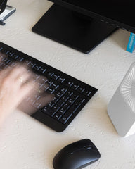 Promotional recycled ABS desk fan - 10