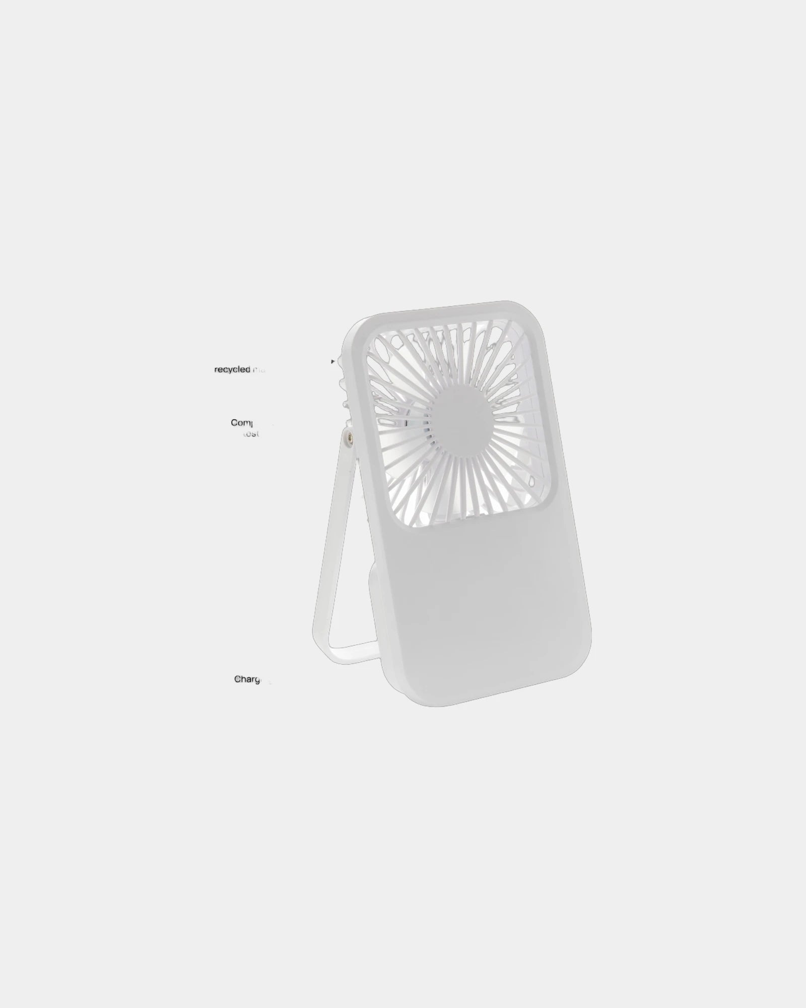 Promotional recycled ABS desk fan - 7