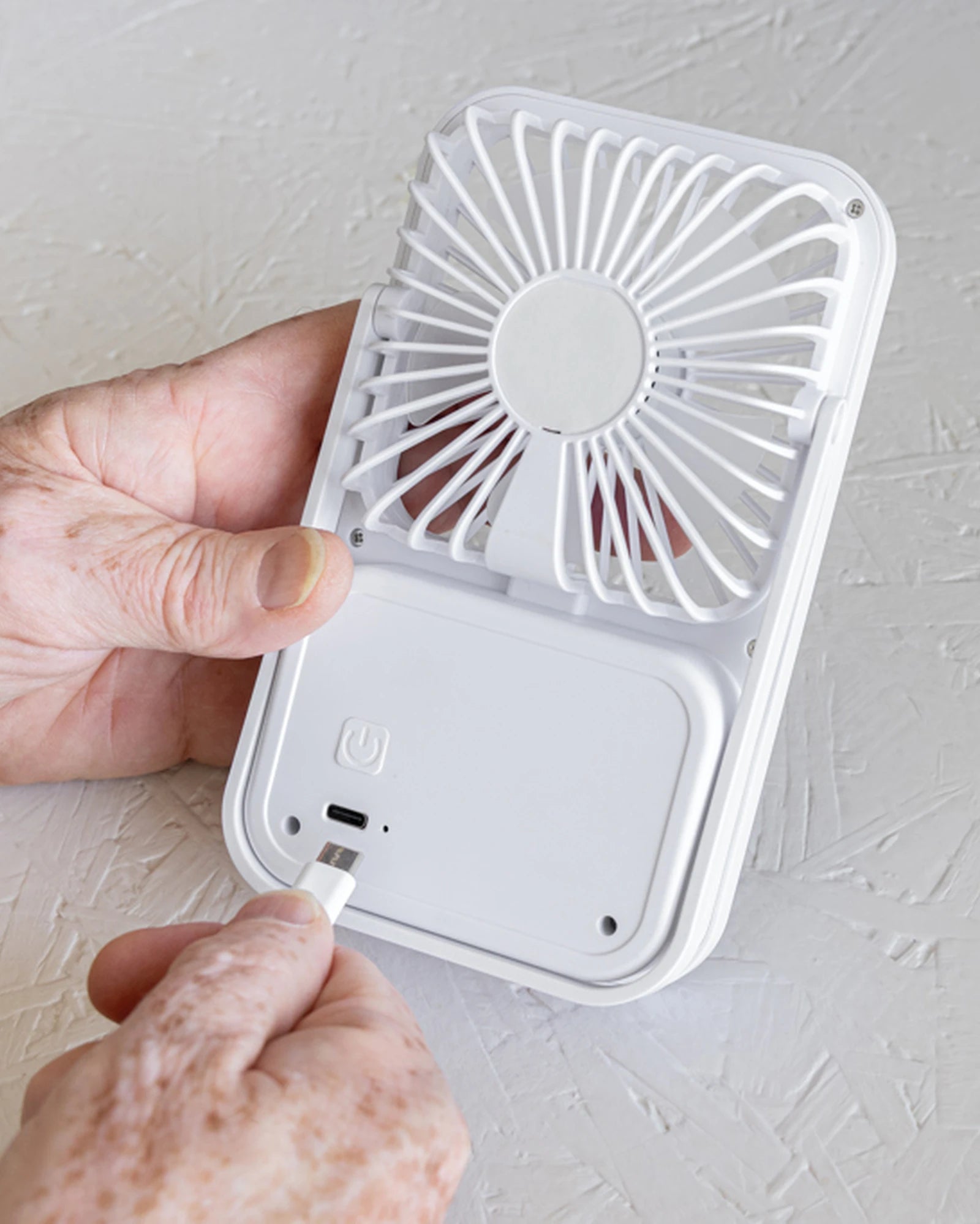 Promotional recycled ABS desk fan - 11