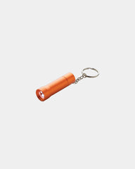 Promotional recycled aluminum flashlight keychain - Orange