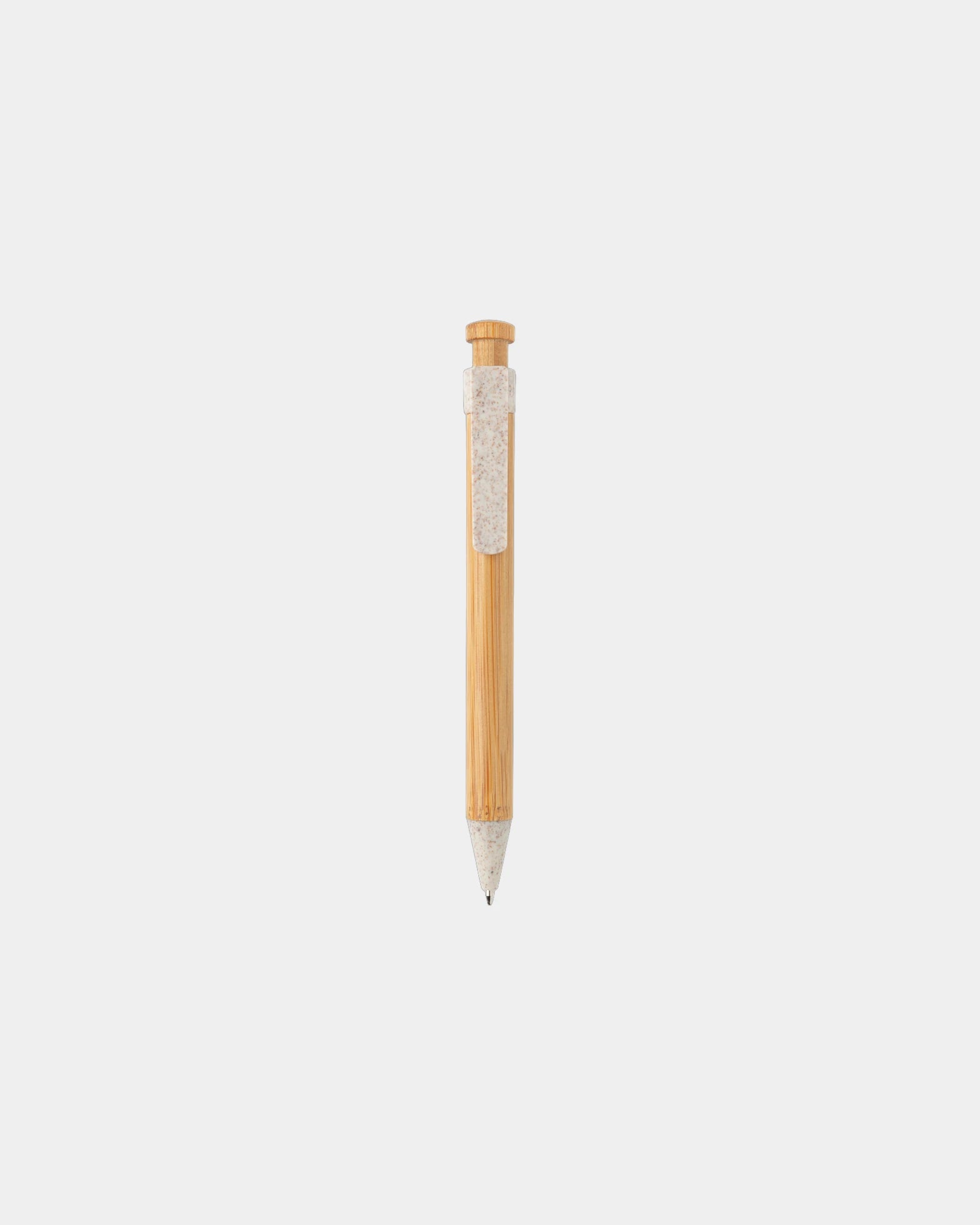 Promotional bamboo pen with wheat straw clip - 1