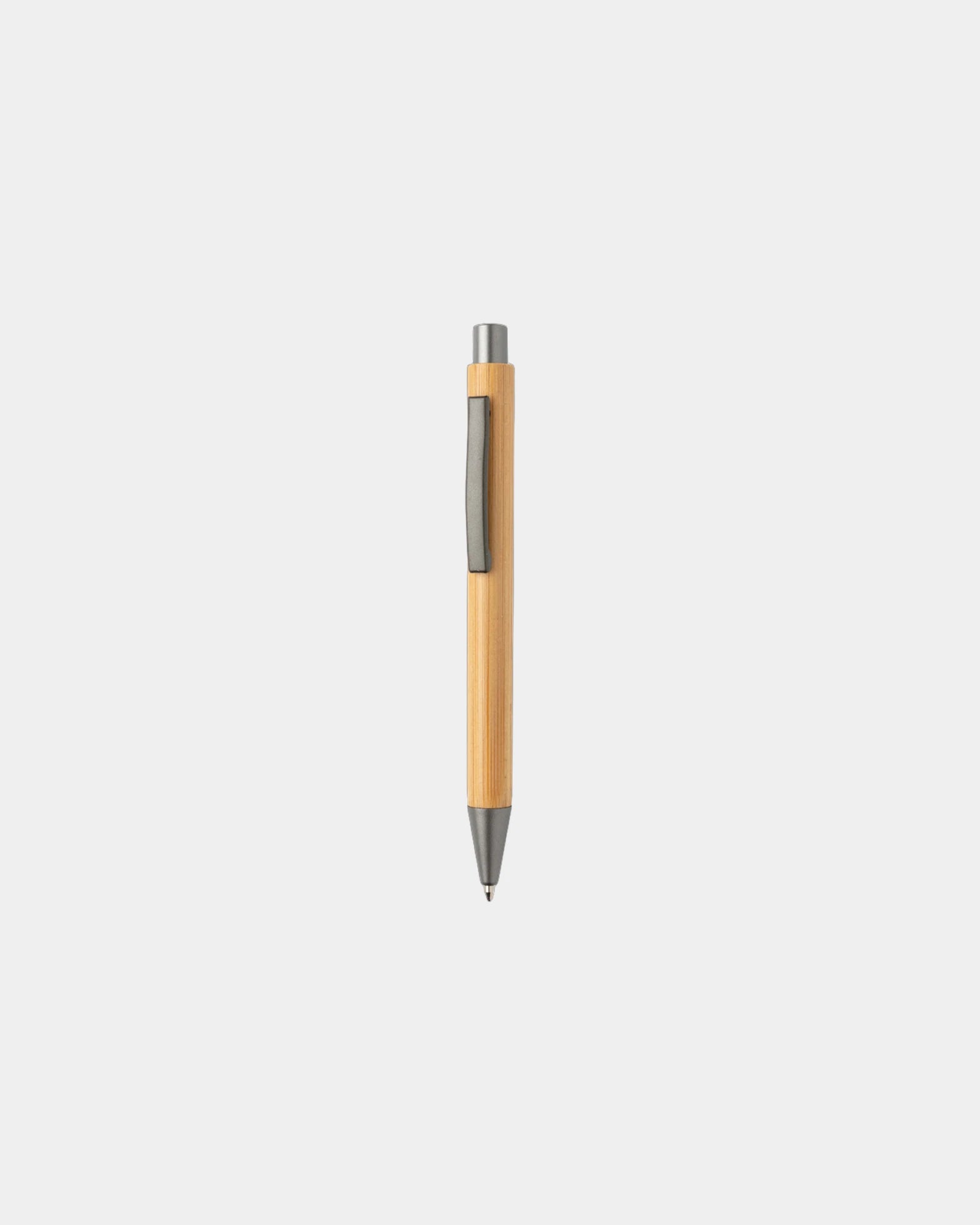 Promotional bamboo pen with metal details - Brown