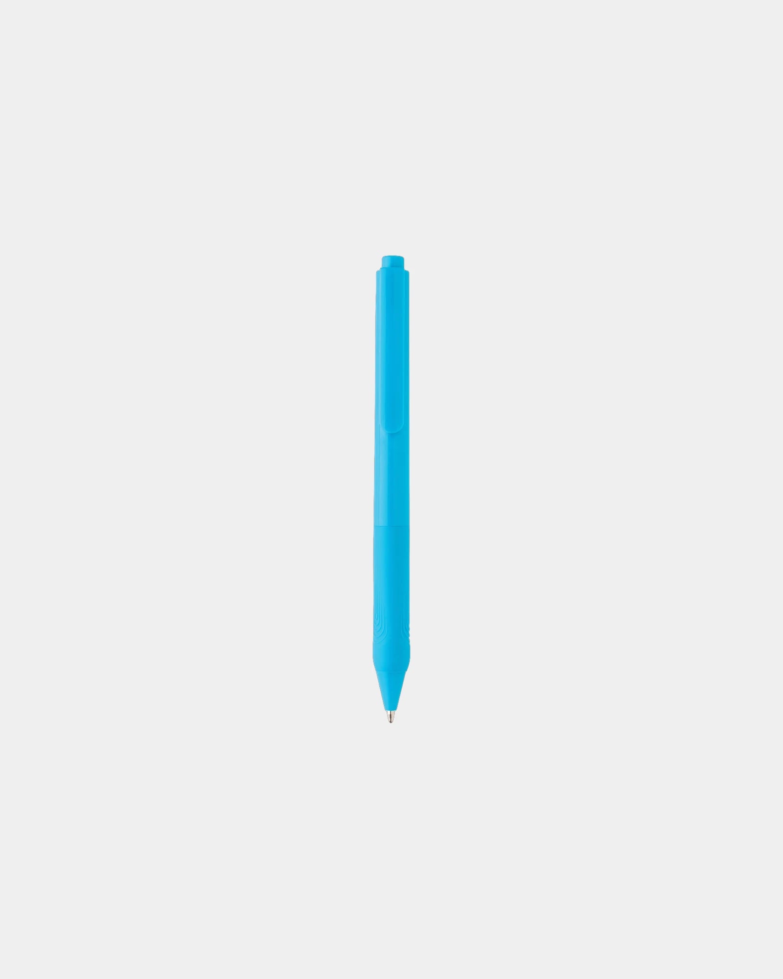 Promotional plastic pen with silicone grip - 1