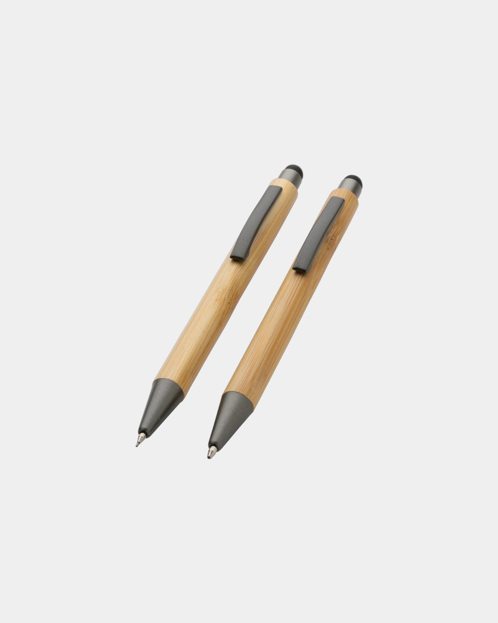 Promotional FSC bamboo pen set in gift box - Brown