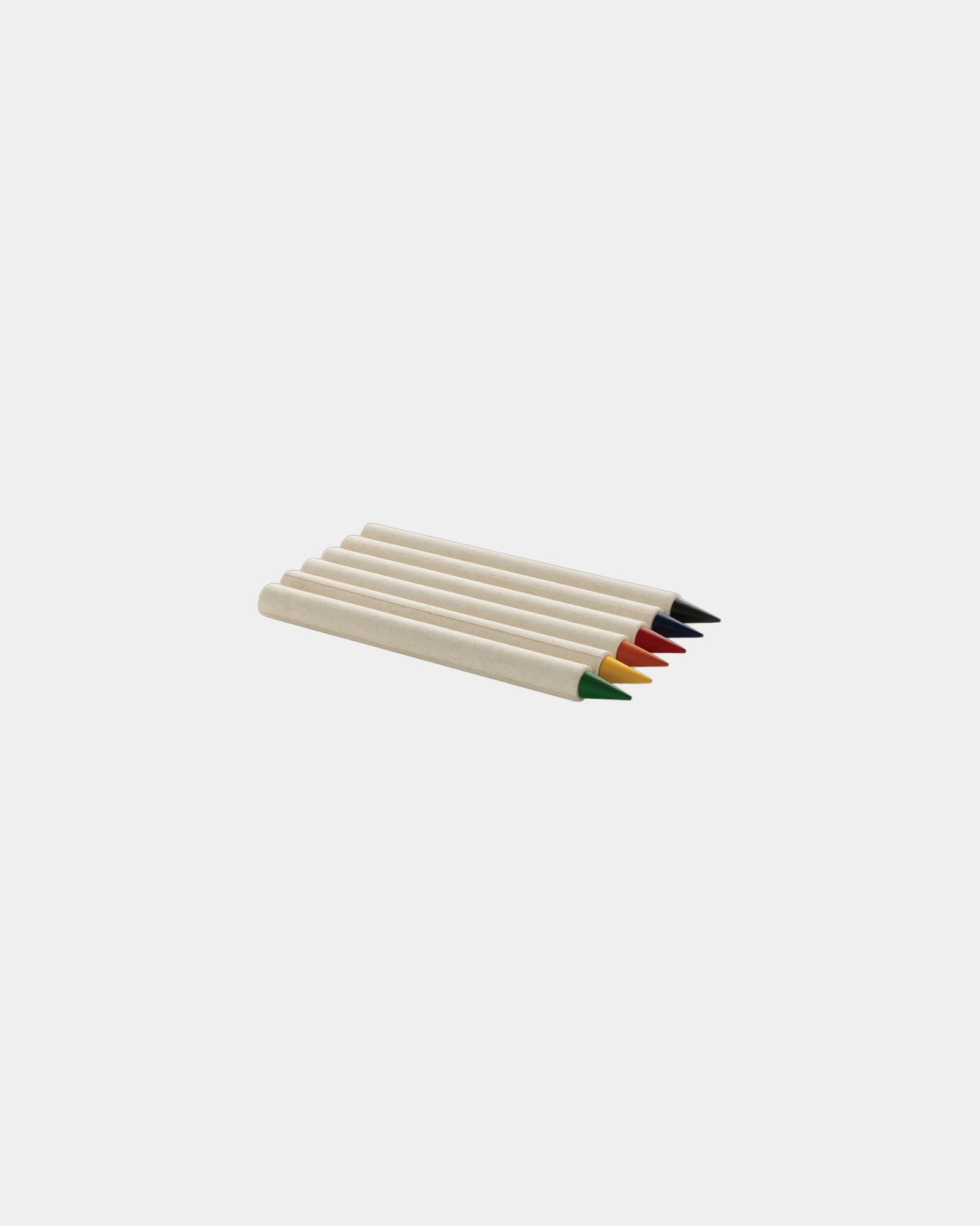Promotional recycled color pencil set 6 pieces - White