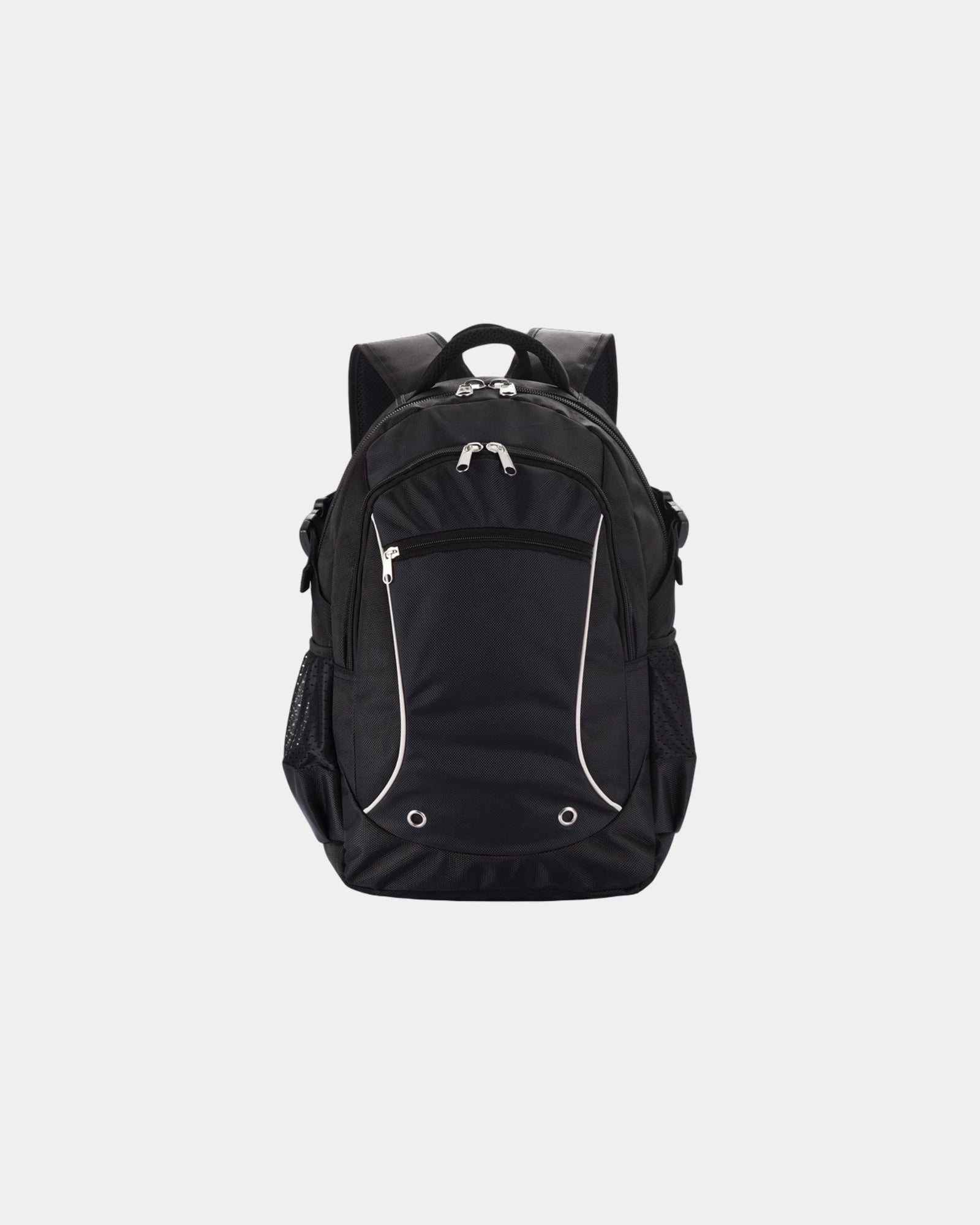 Promotional polyester laptop backpack Denver - Black