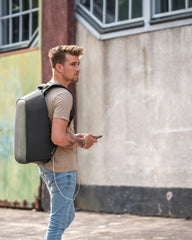 Custom anti-theft rPET backpack Bobby Hero - 10