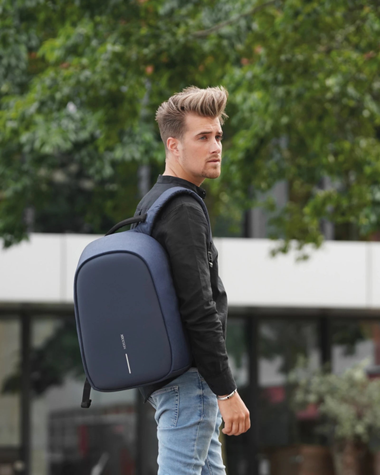 Custom anti-theft rPET backpack Bobby Hero - 38
