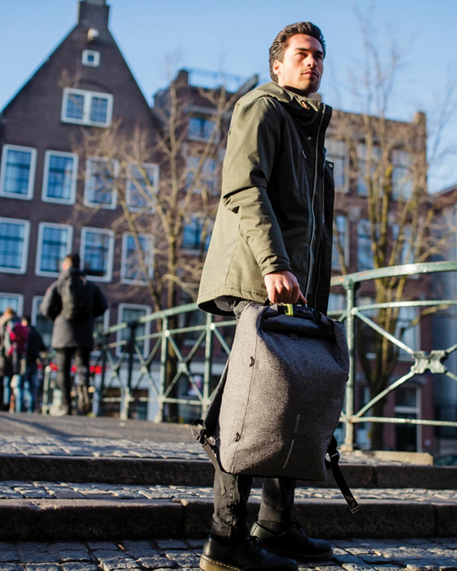 Custom anti-theft polyester backpack Urban - 10