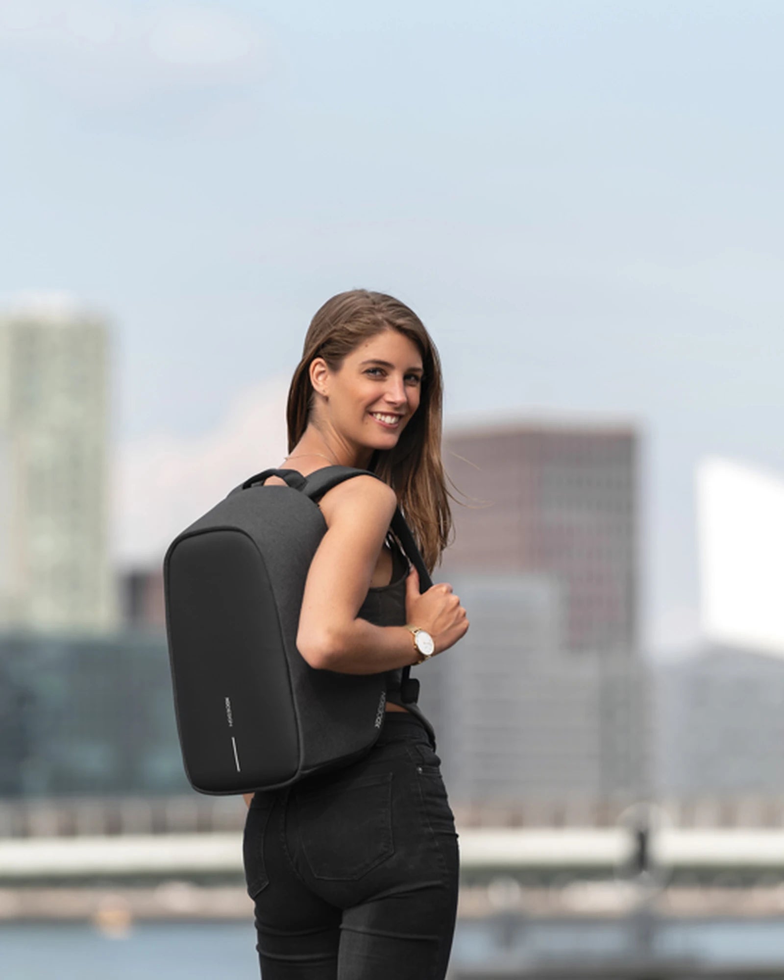 Custom anti-theft rPET backpack Bobby Hero Small - 8