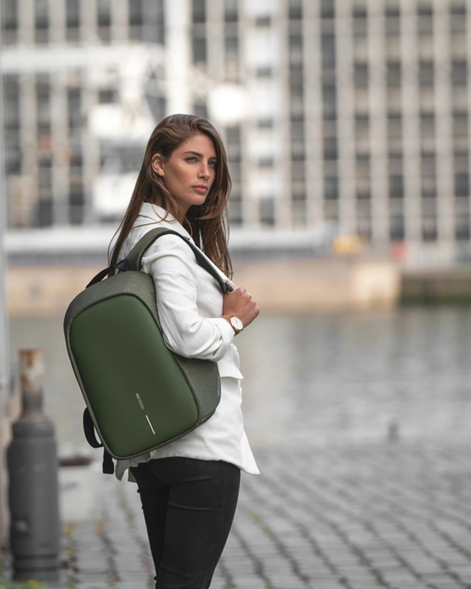 Custom anti-theft rPET backpack Bobby Hero Small - 46