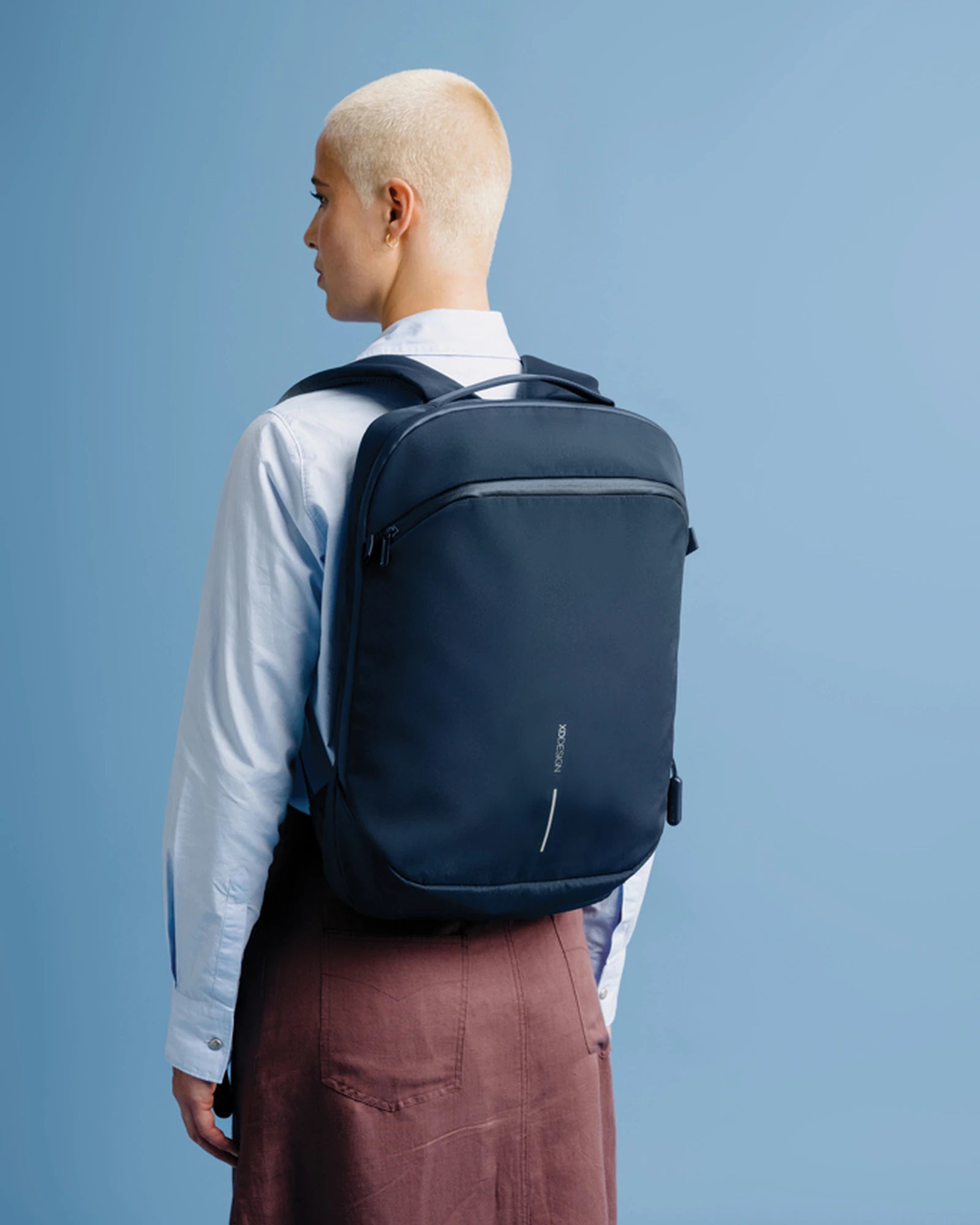 Custom recycled nylon anti-theft backpack - 40