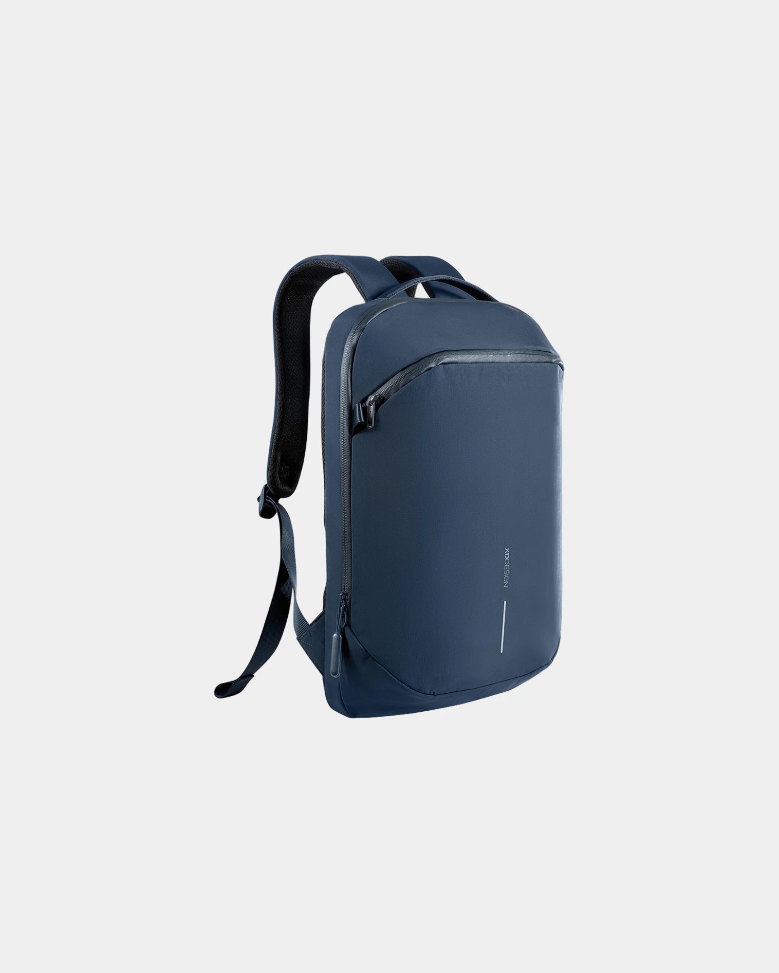 Custom recycled nylon anti-theft backpack - Navy