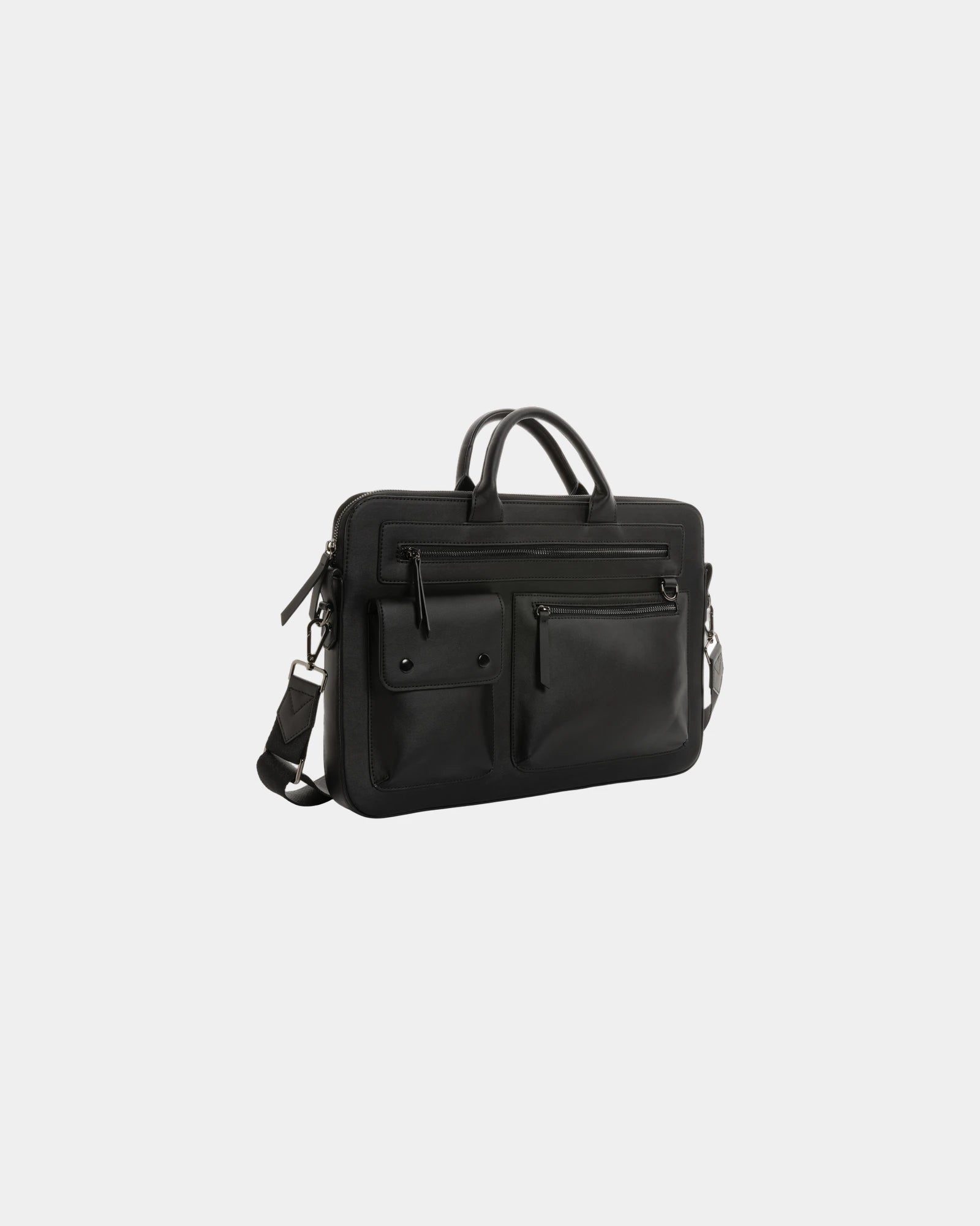 Custom recycled PU 14'' laptop bag - Black