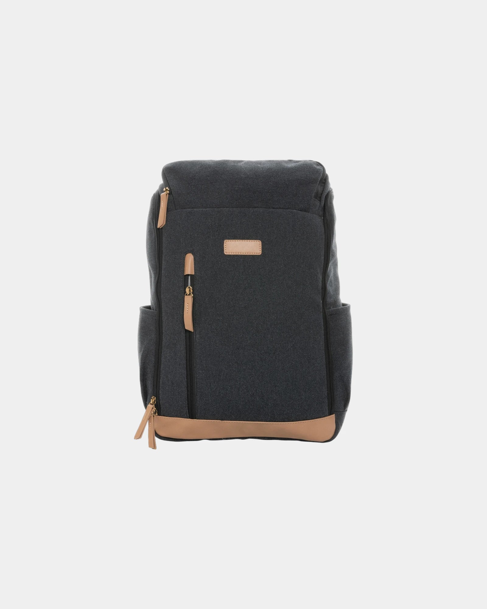 Custom recycled canvas laptop backpack - 1