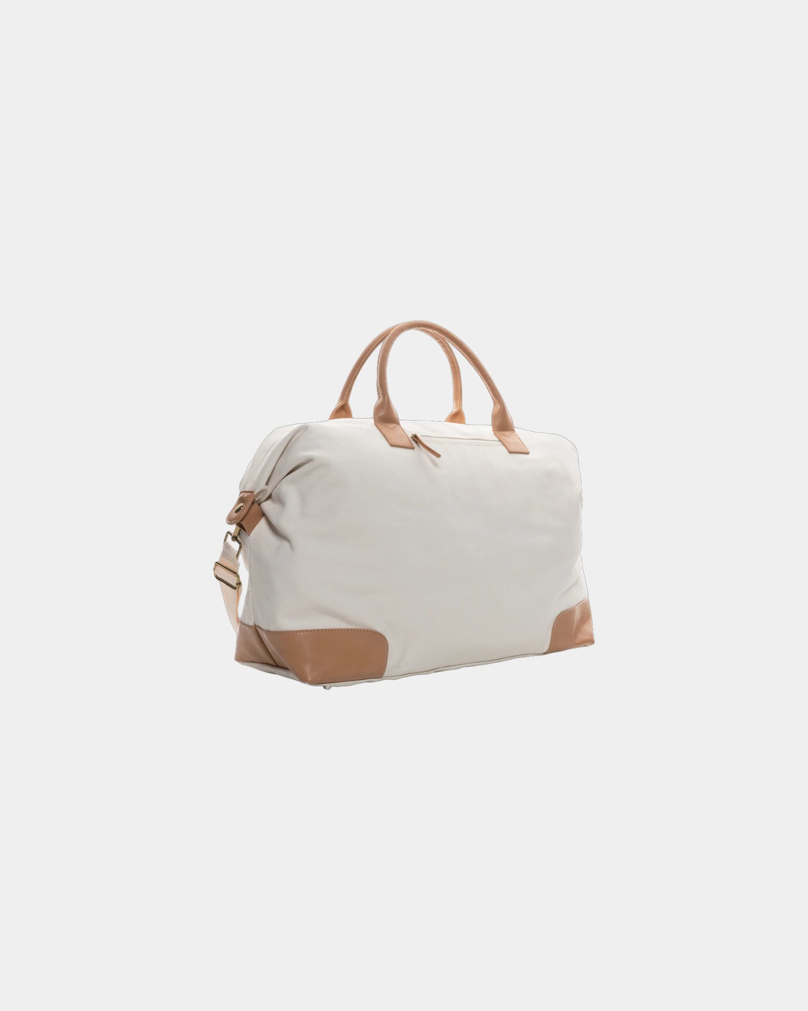 Custom recycled canvas weekend bag - Off-White