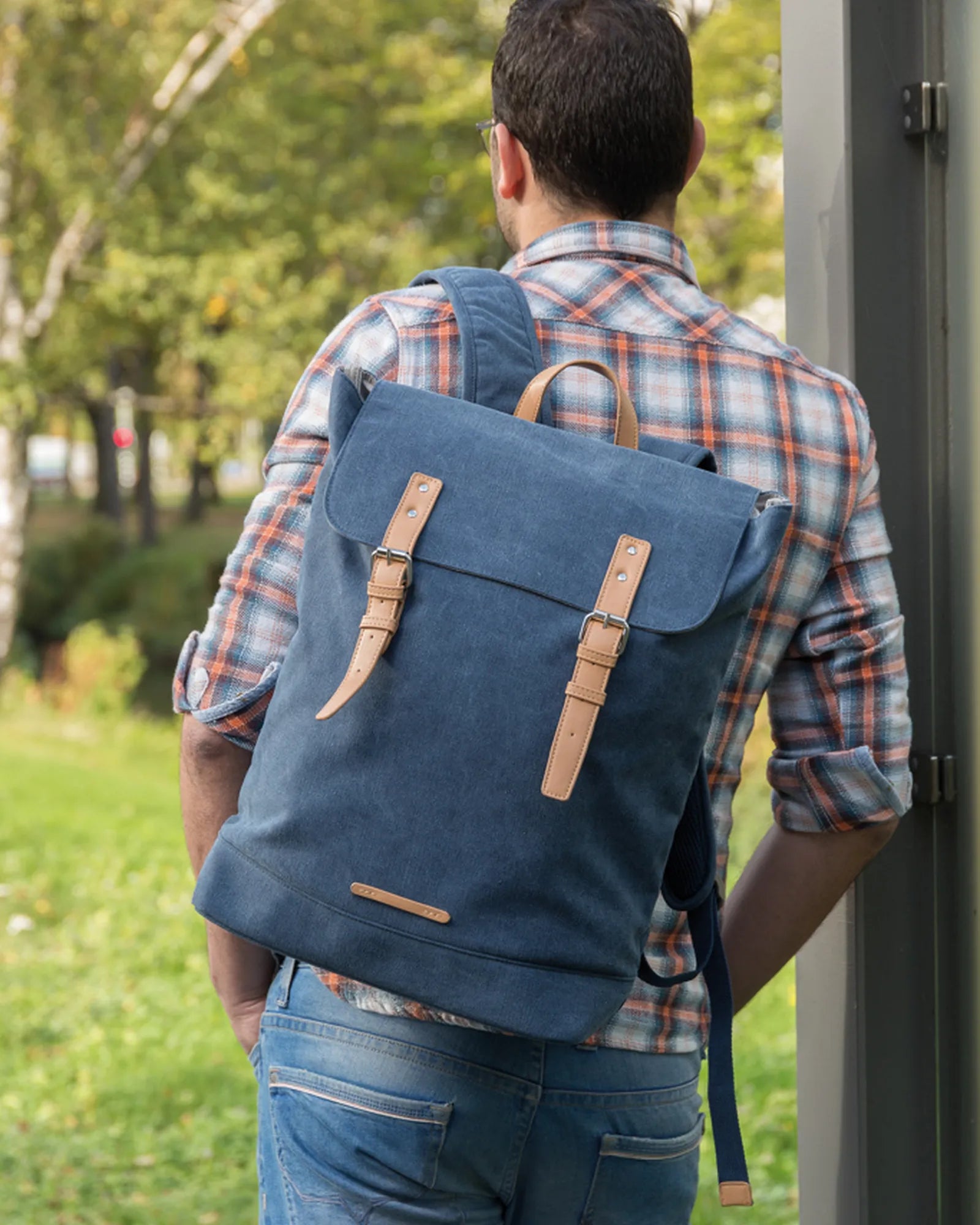 Promotional canvas laptop backpack - 7