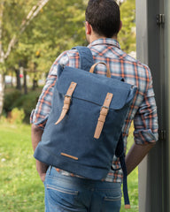 Promotional canvas laptop backpack - 7