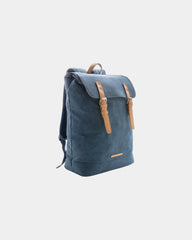 Promotional canvas laptop backpack - Blue